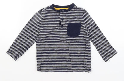 F&F Baby Blue Striped  Basic T-Shirt Size 12-18 Months