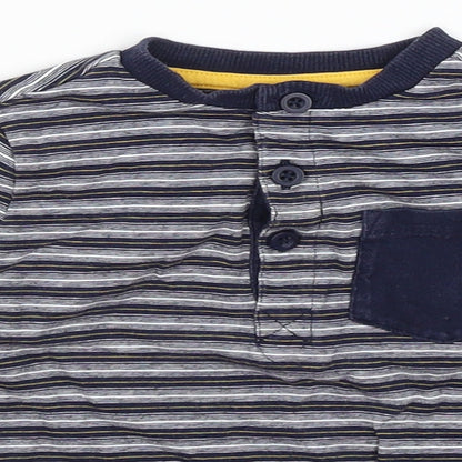 F&F Baby Blue Striped  Basic T-Shirt Size 12-18 Months