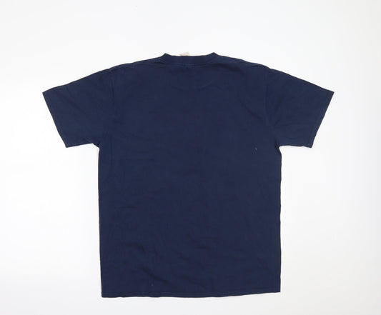 Mens UK Size L Gildan Blue  T-Shirt