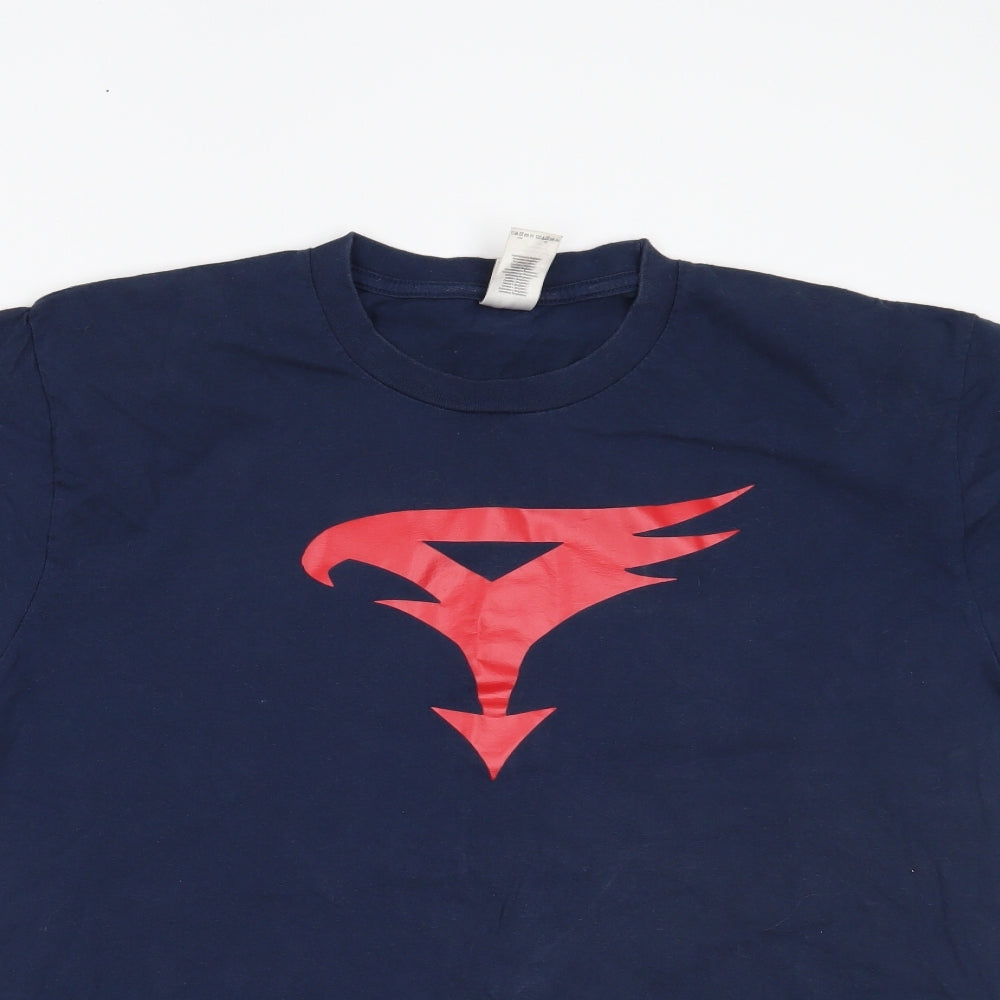 Mens UK Size L Gildan Blue  T-Shirt