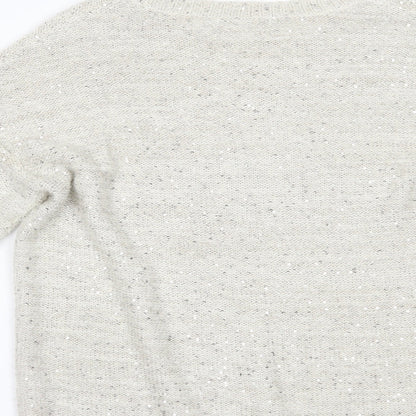 Womens UK Size 14 Marks and Spencer Ivory Pullover Jumper