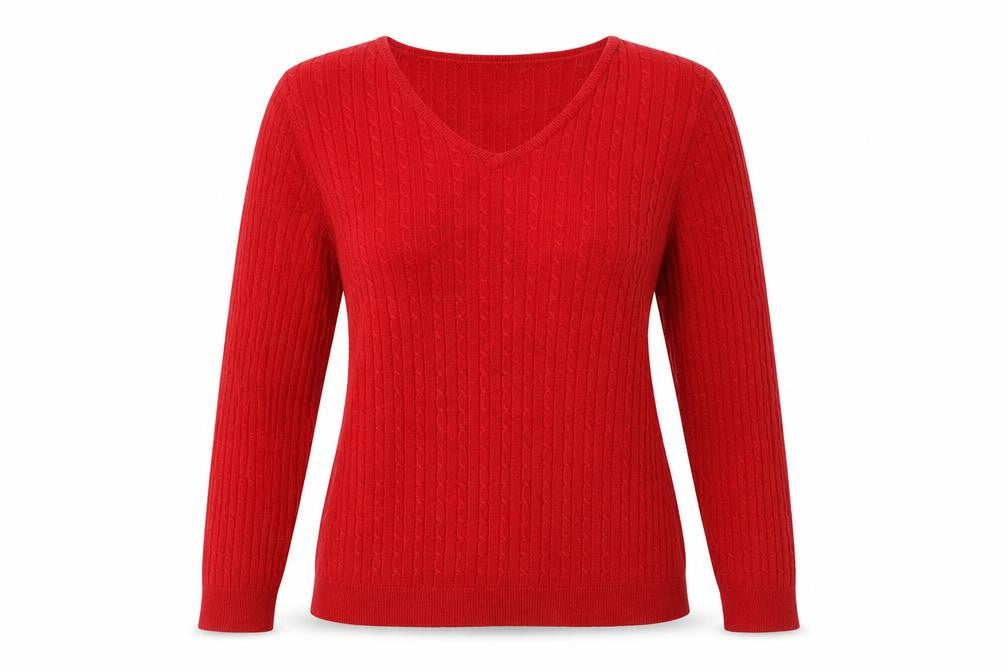 Womens UK Size 16 Love Knitwear Red Pullover Jumper
