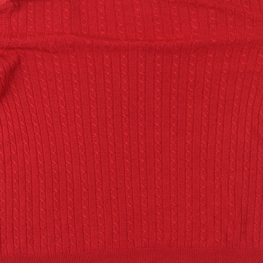 Womens UK Size 16 Love Knitwear Red Pullover Jumper