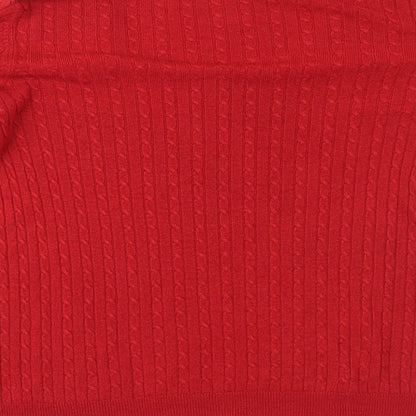 Womens UK Size 16 Love Knitwear Red Pullover Jumper