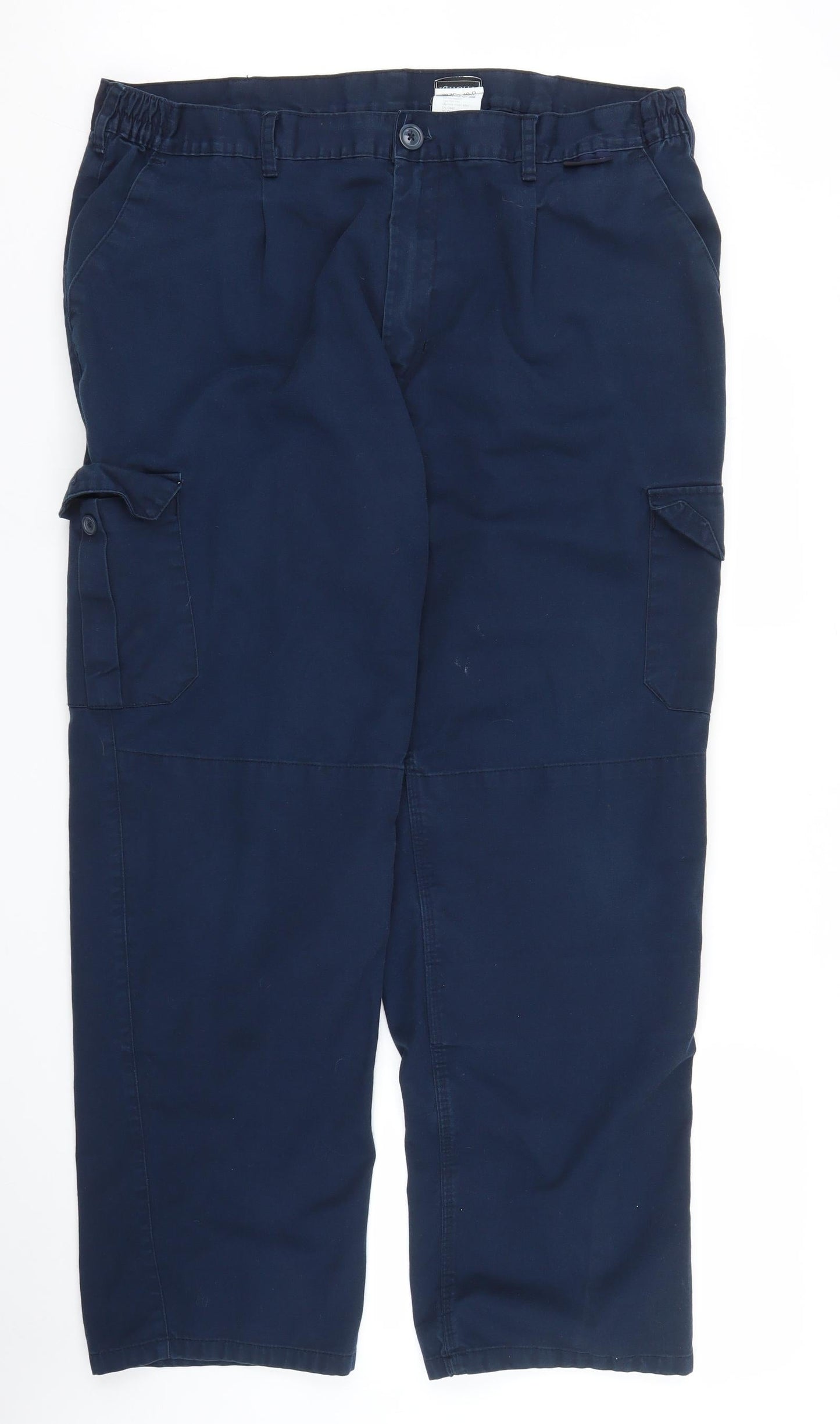 Mens UK Size 37 in Black Knight Regular Fit Carpenter Blue Trousers