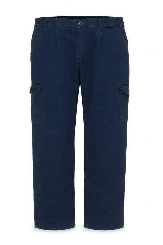 Mens UK Size 37 in Black Knight Regular Fit Carpenter Blue Trousers
