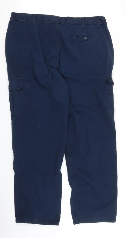 Mens UK Size 37 in Black Knight Regular Fit Carpenter Blue Trousers