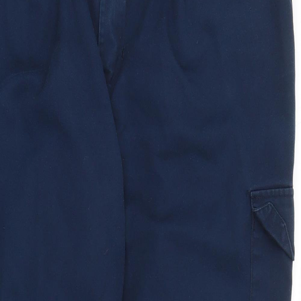 Mens UK Size 37 in Black Knight Regular Fit Carpenter Blue Trousers