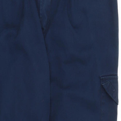 Mens UK Size 37 in Black Knight Regular Fit Carpenter Blue Trousers