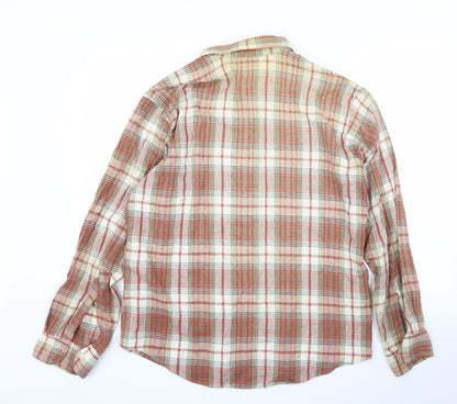 Araela Mens Red Plaid   Button-Up Size L