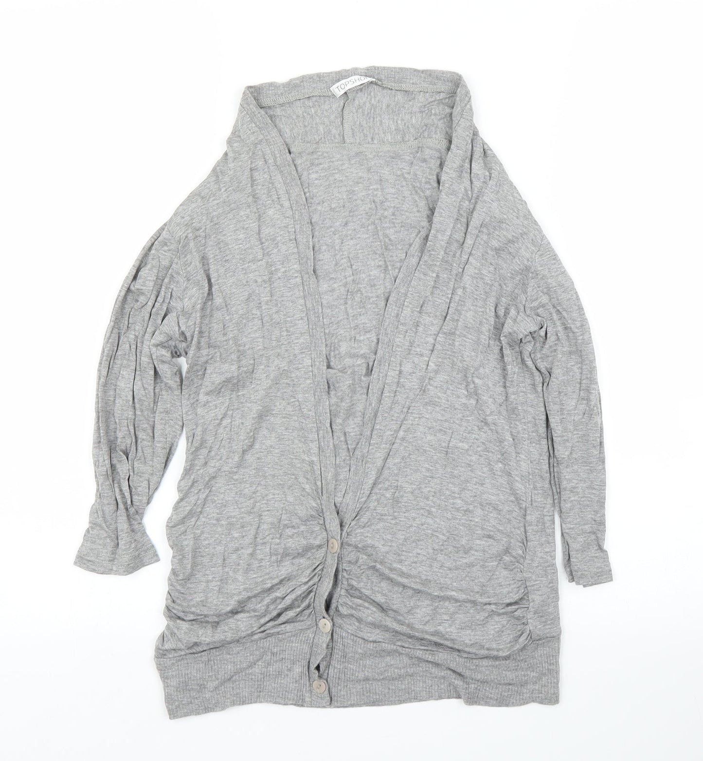 Womens UK Size 10 Topshop Grey Cardigan Jumper