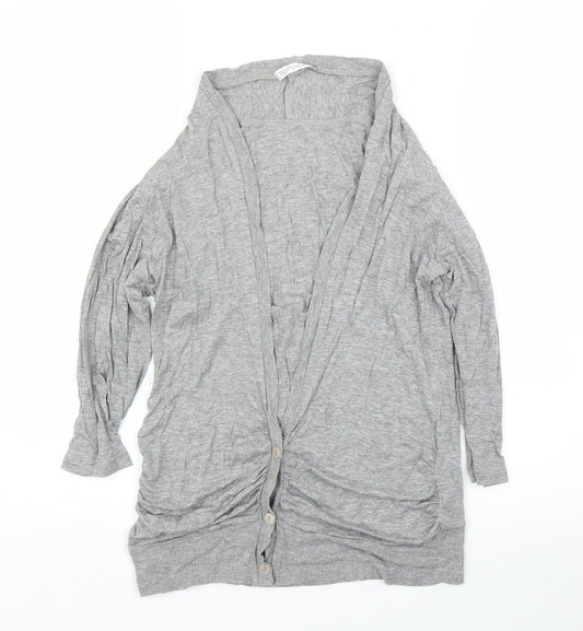 Womens UK Size 10 Topshop Grey Cardigan Jumper