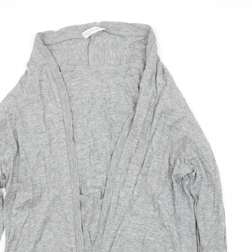 Womens UK Size 10 Topshop Grey Cardigan Jumper