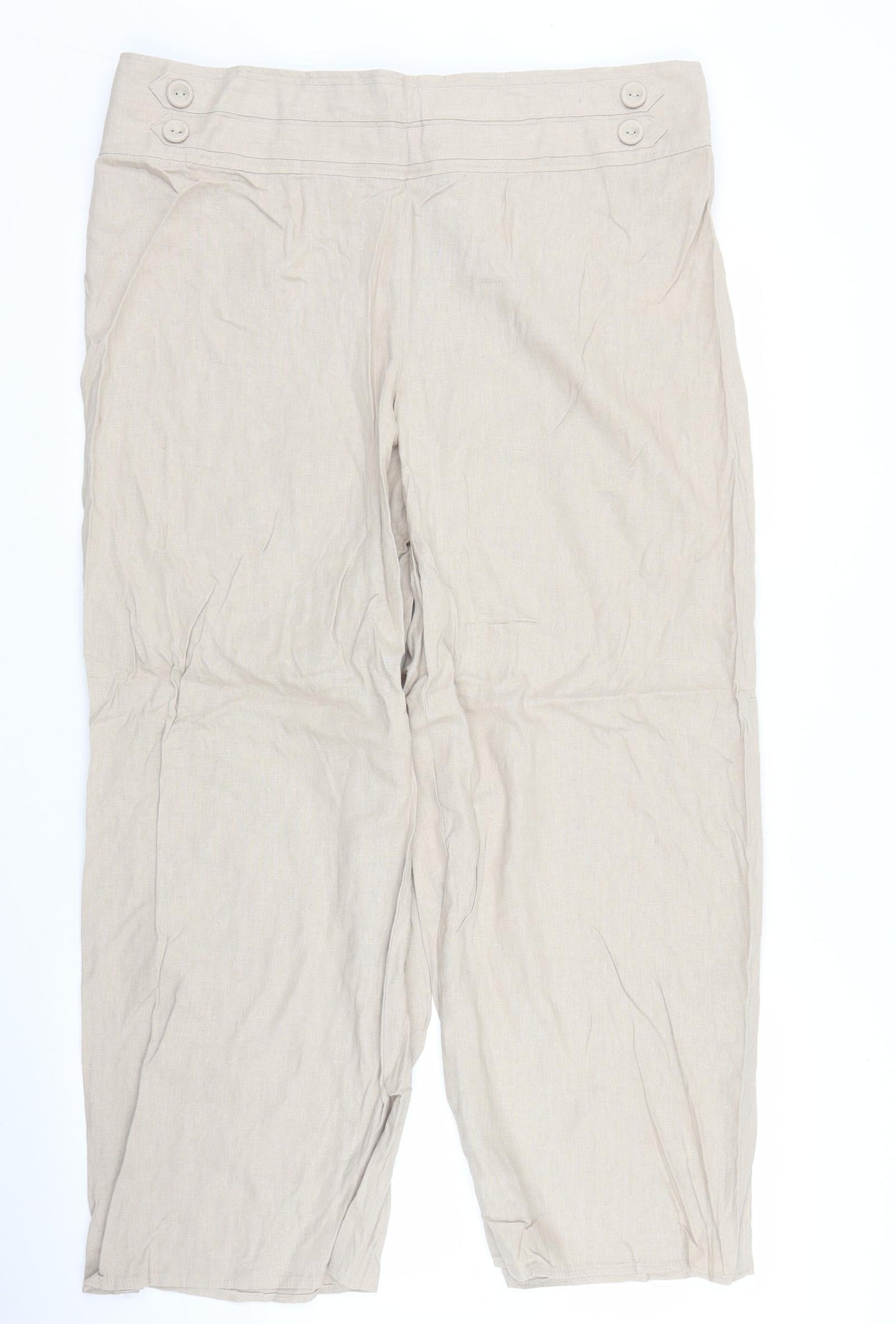 Womens UK Size 18 Evie Regular Fit  Beige Trousers