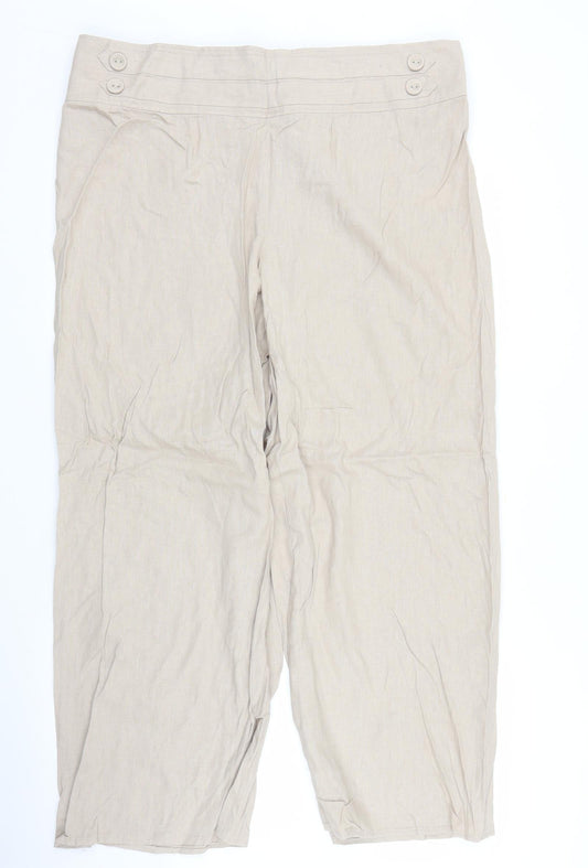 Womens UK Size 18 Evie Regular Fit  Beige Trousers