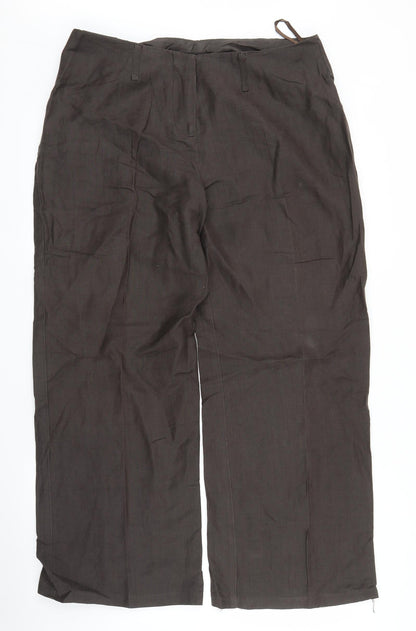 Womens UK Size 16 BM Regular Fit  Brown Trousers