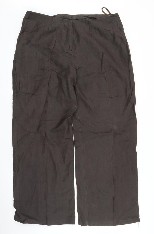 Womens UK Size 16 BM Regular Fit  Brown Trousers