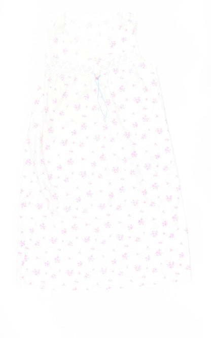 Marks and Spencer Womens White Floral  Top Dress Size 14