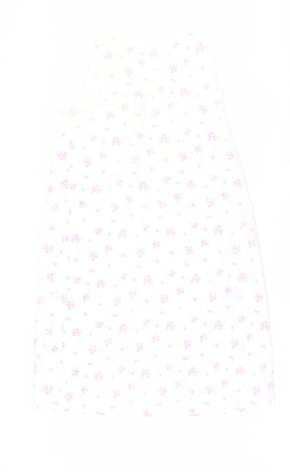 Marks and Spencer Womens White Floral  Top Dress Size 14
