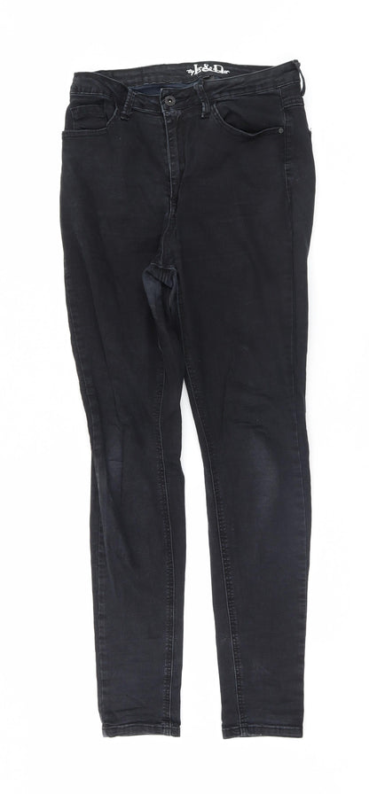 l&d Womens Black   Mom Jeans Size 38 L30 in