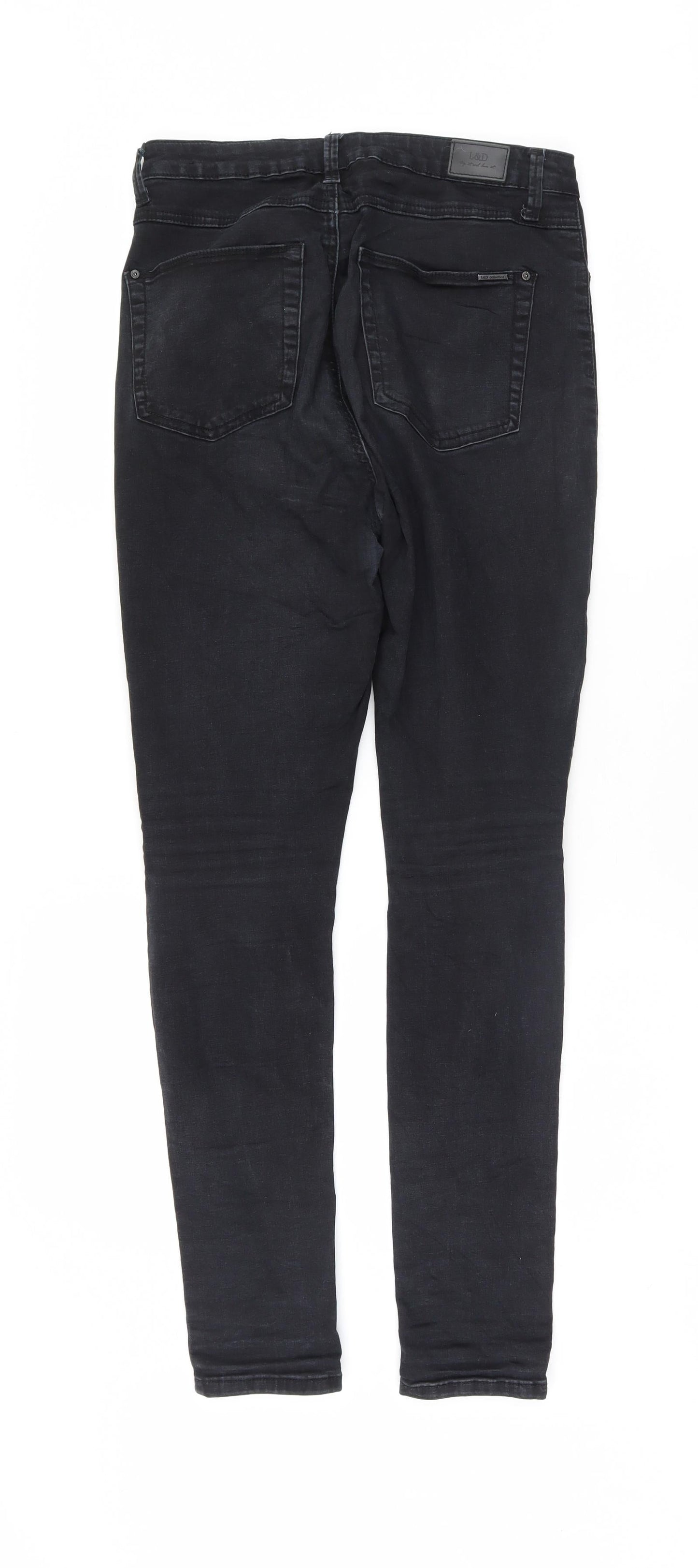 l&d Womens Black   Mom Jeans Size 38 L30 in