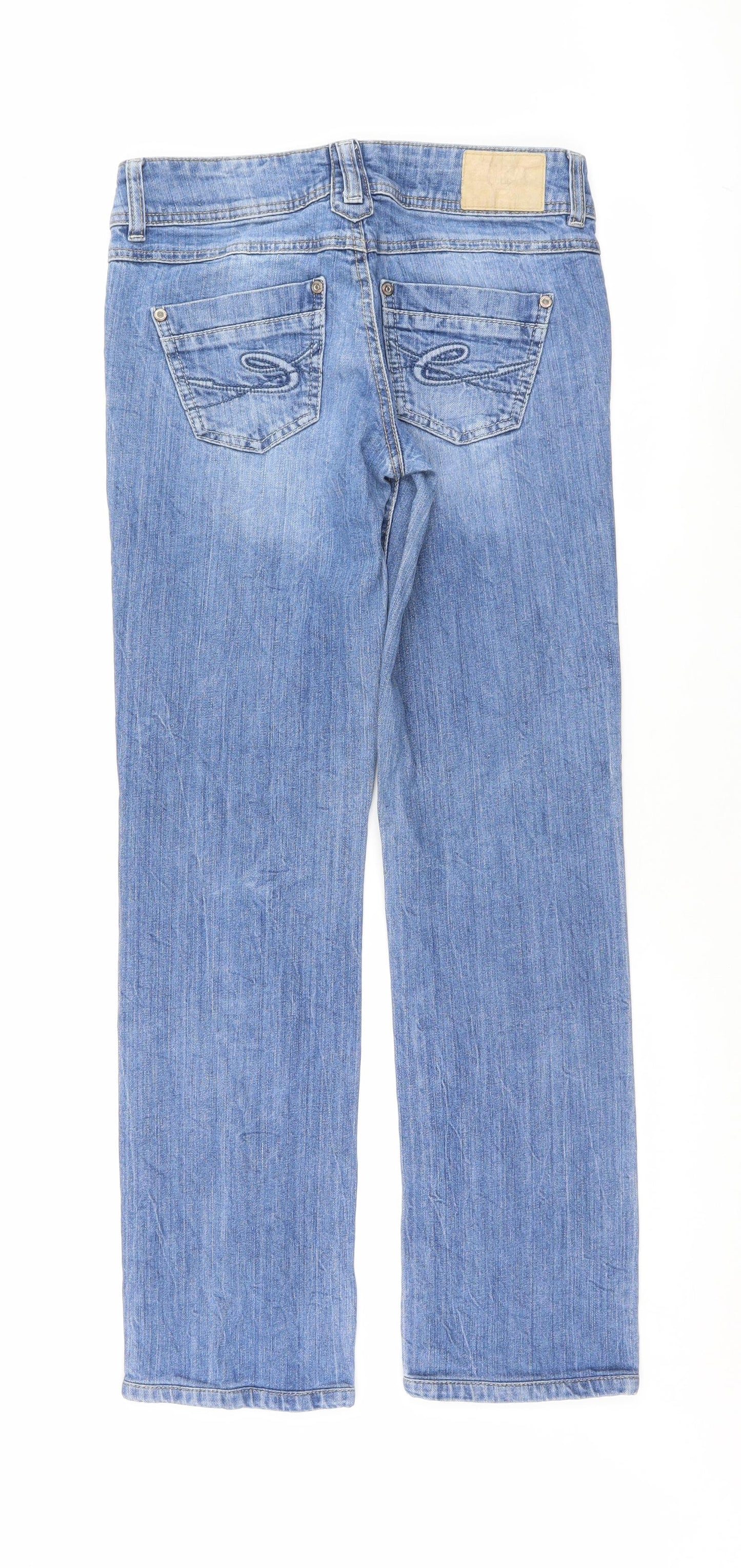 Womens UK Size 34 FIVE Regular Fit Straight Blue Jeans