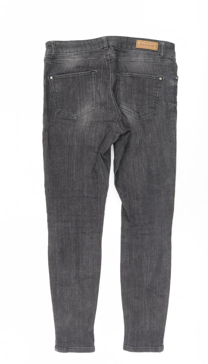 Womens UK Size 28 Review Regular Fit Skinny Grey Jeans