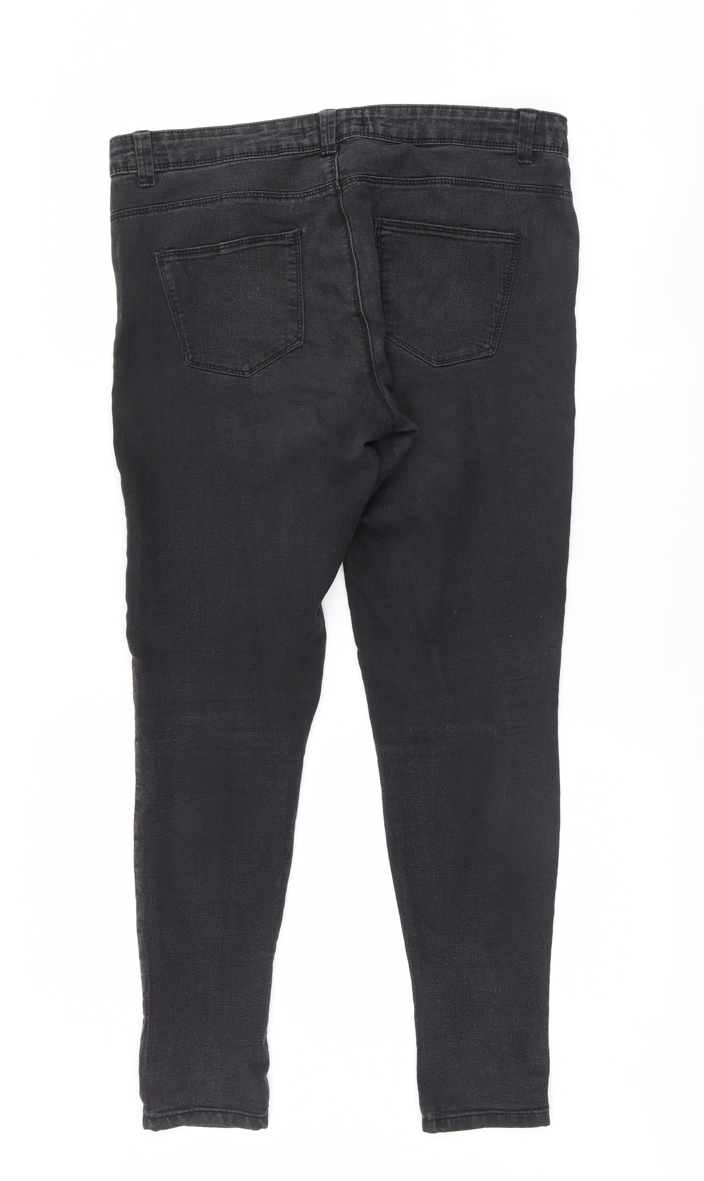 Womens UK Size 12 Denim and co Regular Fit Skinny Black Jeans