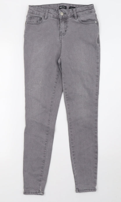 Sainsburys Womens Grey  Denim Skinny Jeans Size 8 L29 in