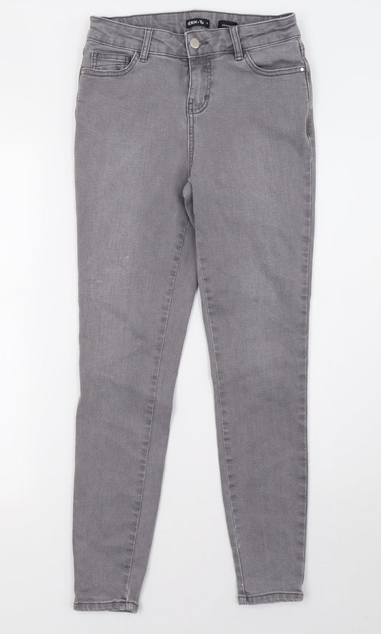 Sainsburys Womens Grey  Denim Skinny Jeans Size 8 L29 in