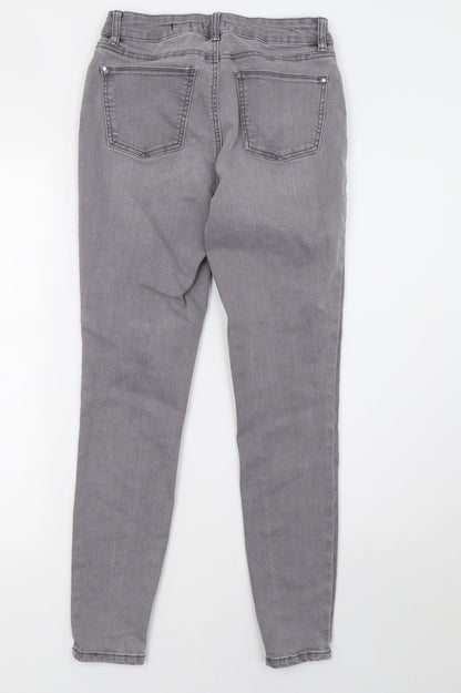 Sainsburys Womens Grey  Denim Skinny Jeans Size 8 L29 in