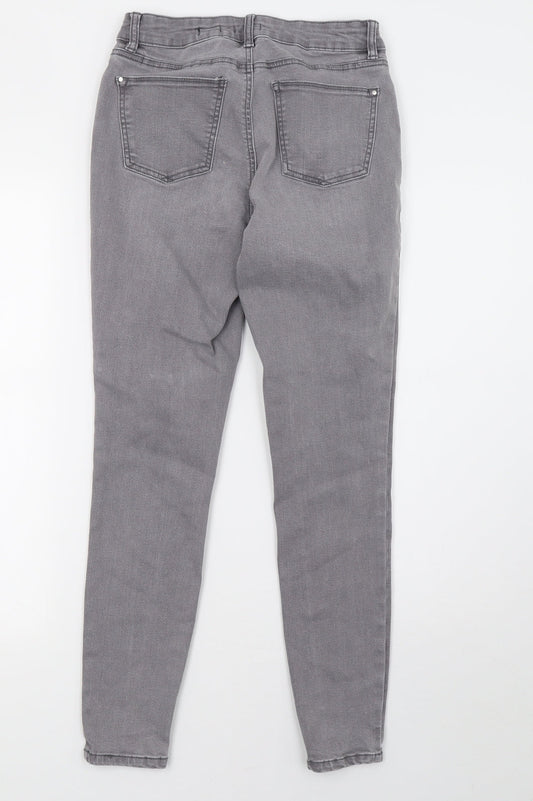 Sainsburys Womens Grey  Denim Skinny Jeans Size 8 L29 in