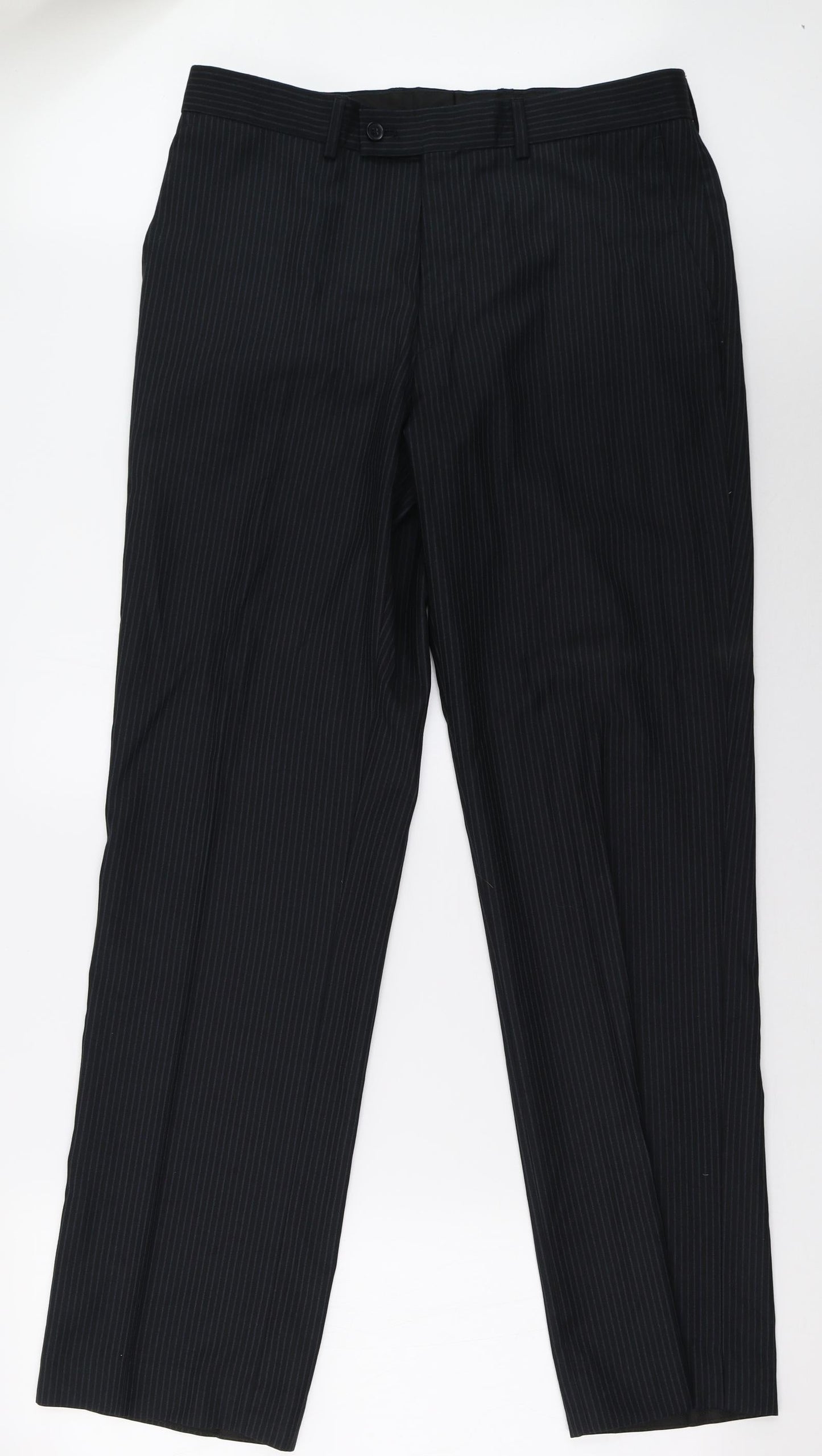 George Womens Blue Striped  Trousers  Size 34 L33 in