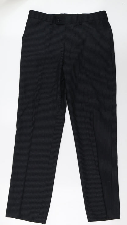 George Womens Blue Striped  Trousers  Size 34 L33 in