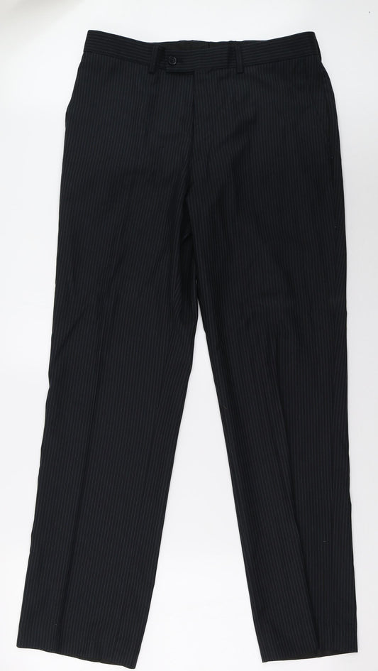 George Womens Blue Striped  Trousers  Size 34 L33 in