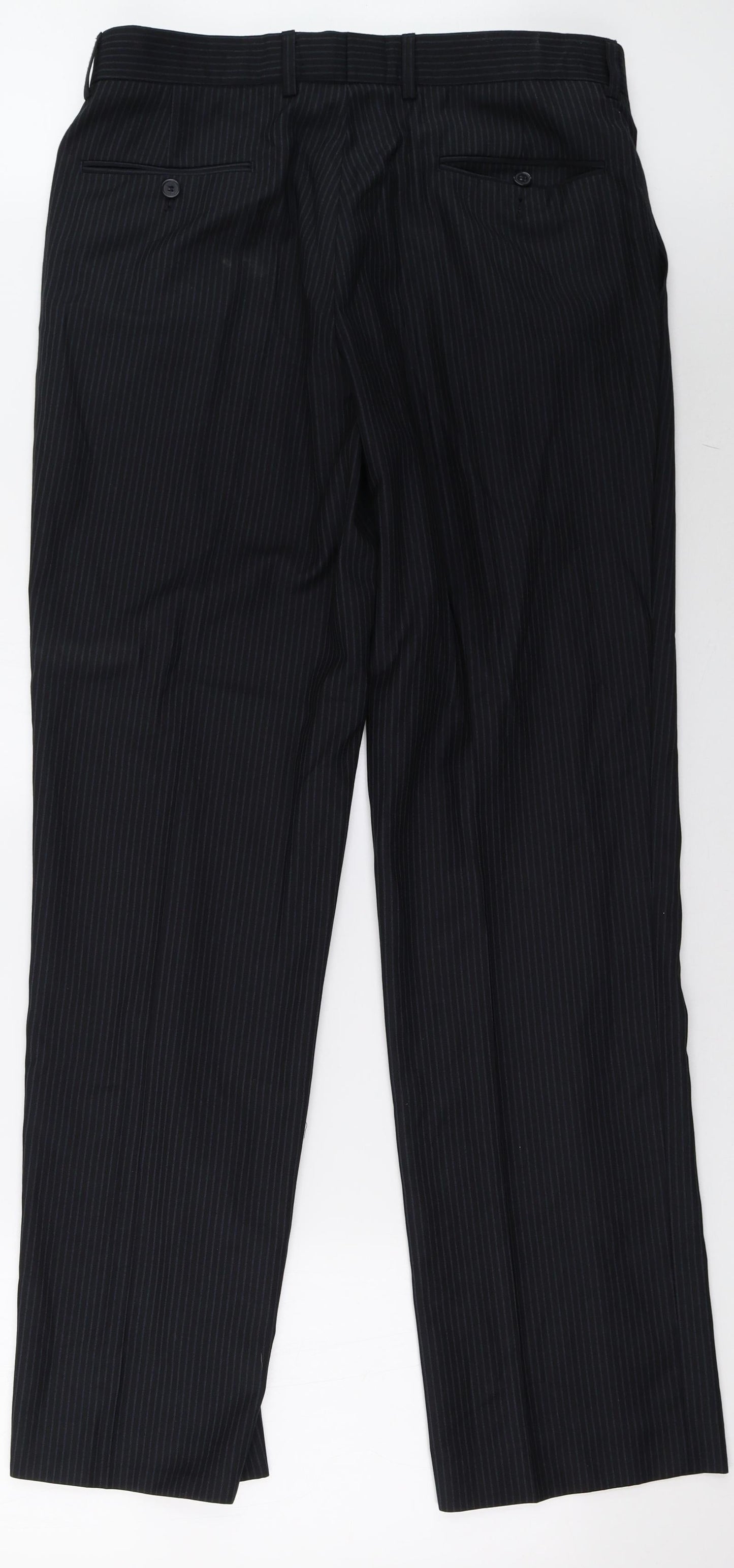 George Womens Blue Striped  Trousers  Size 34 L33 in