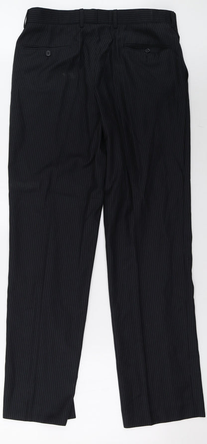George Womens Blue Striped  Trousers  Size 34 L33 in