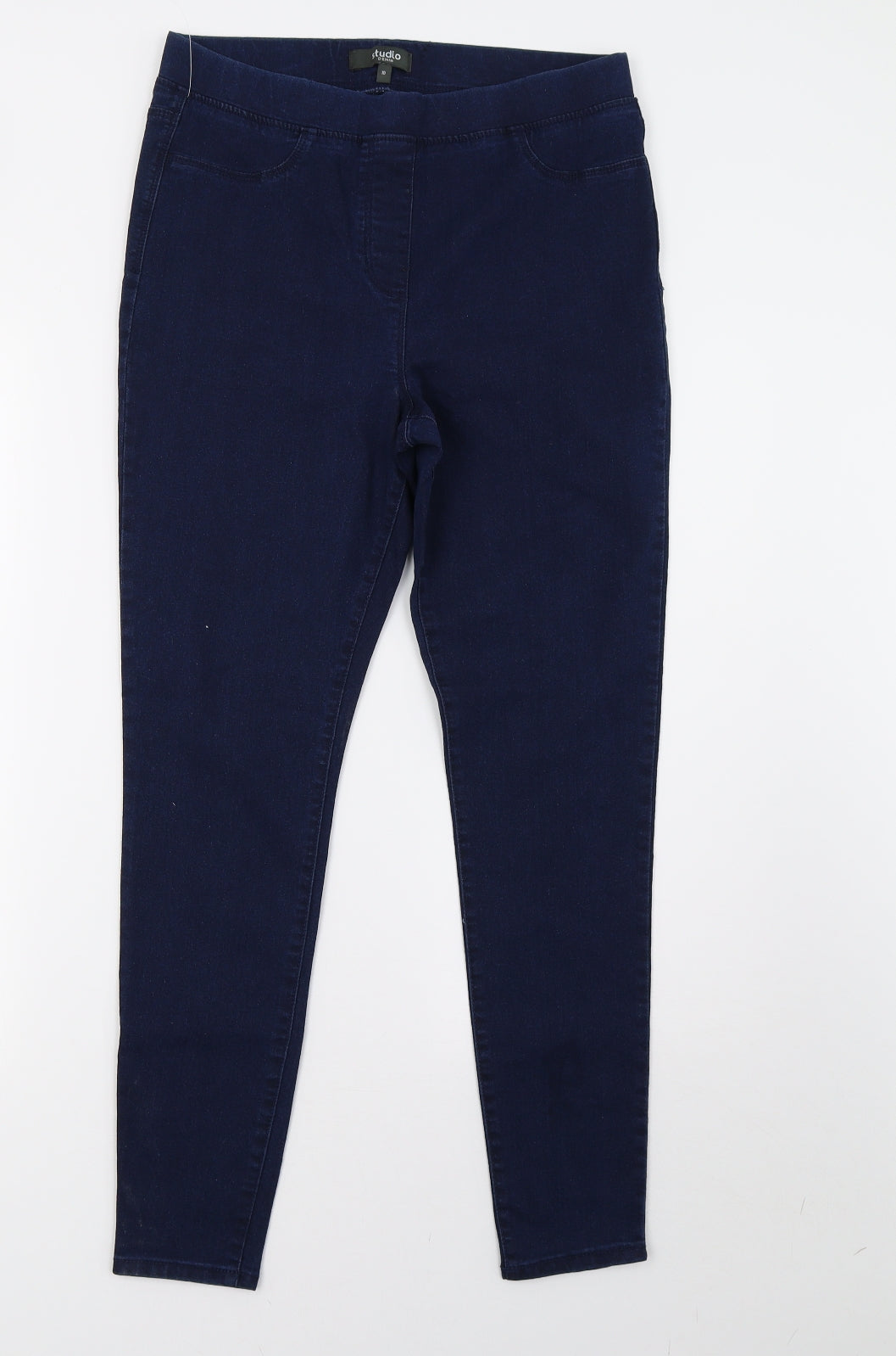 Studio Womens Blue  Denim Jegging Trousers Size 10 L28 in
