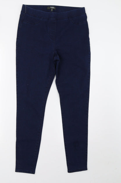 Studio Womens Blue  Denim Jegging Trousers Size 10 L28 in