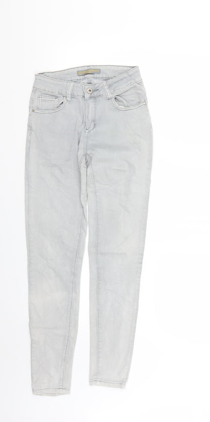 miss bonbon Mens Grey   Skinny Jeans Size S L25 in