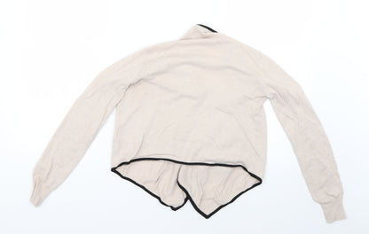 Womens UK Size XS H&M Beige Cardigan Jumper