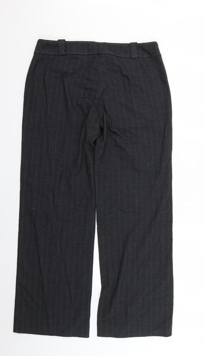 F&F Womens Grey Striped  Trousers  Size 14 L29 in