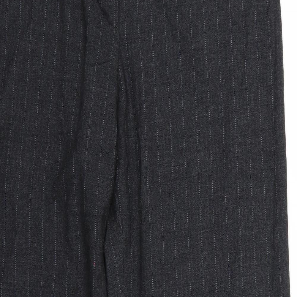 F&F Womens Grey Striped  Trousers  Size 14 L29 in