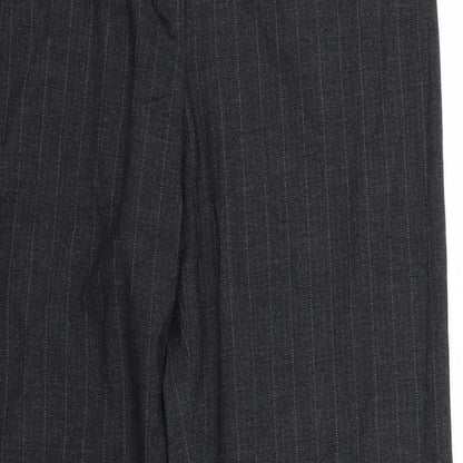 F&F Womens Grey Striped  Trousers  Size 14 L29 in