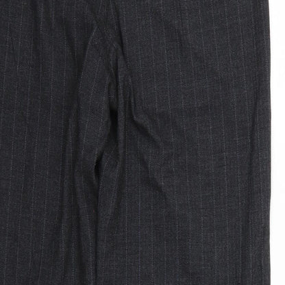 F&F Womens Grey Striped  Trousers  Size 14 L29 in