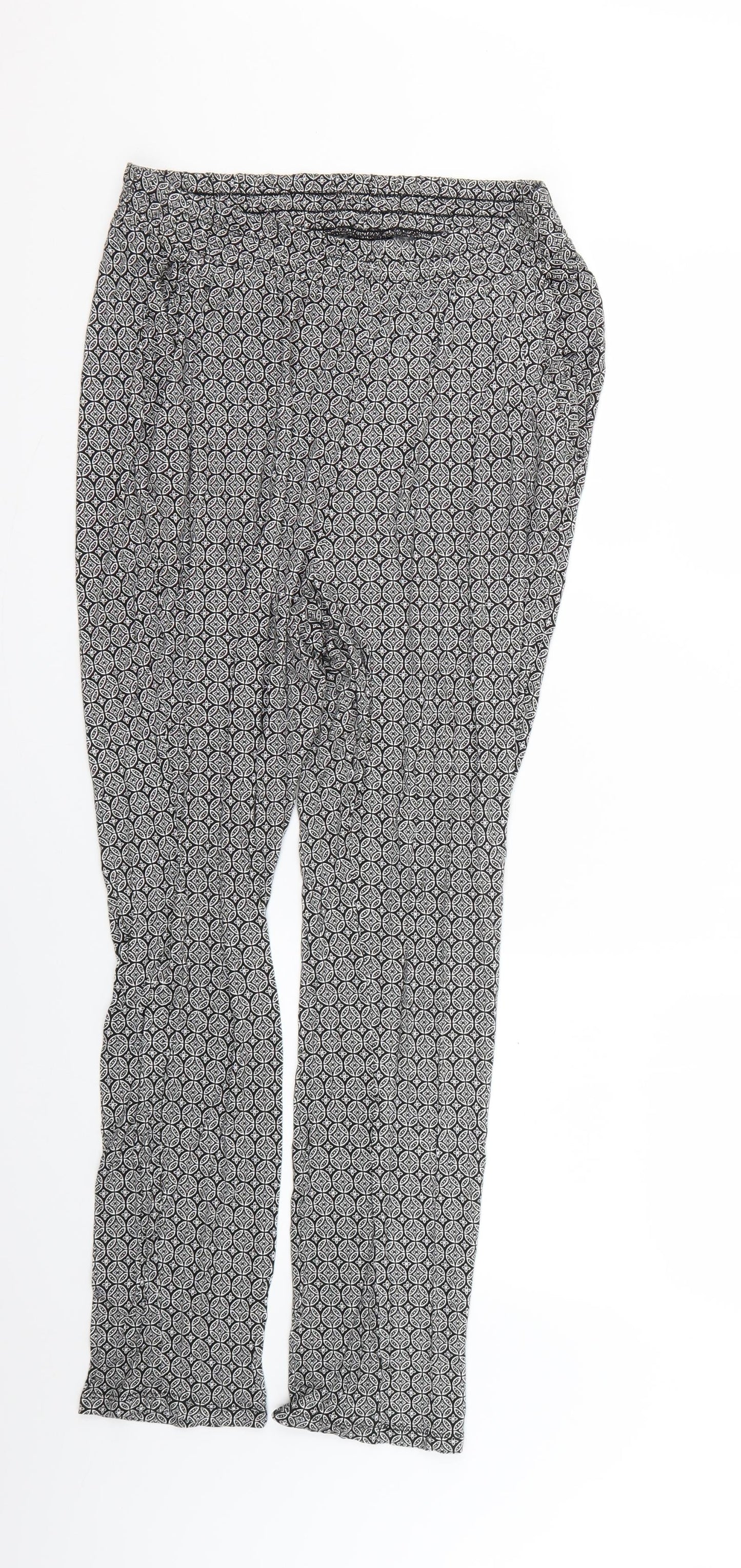 Womens UK Size M H&M Regular Fit  Multicoloured Trousers