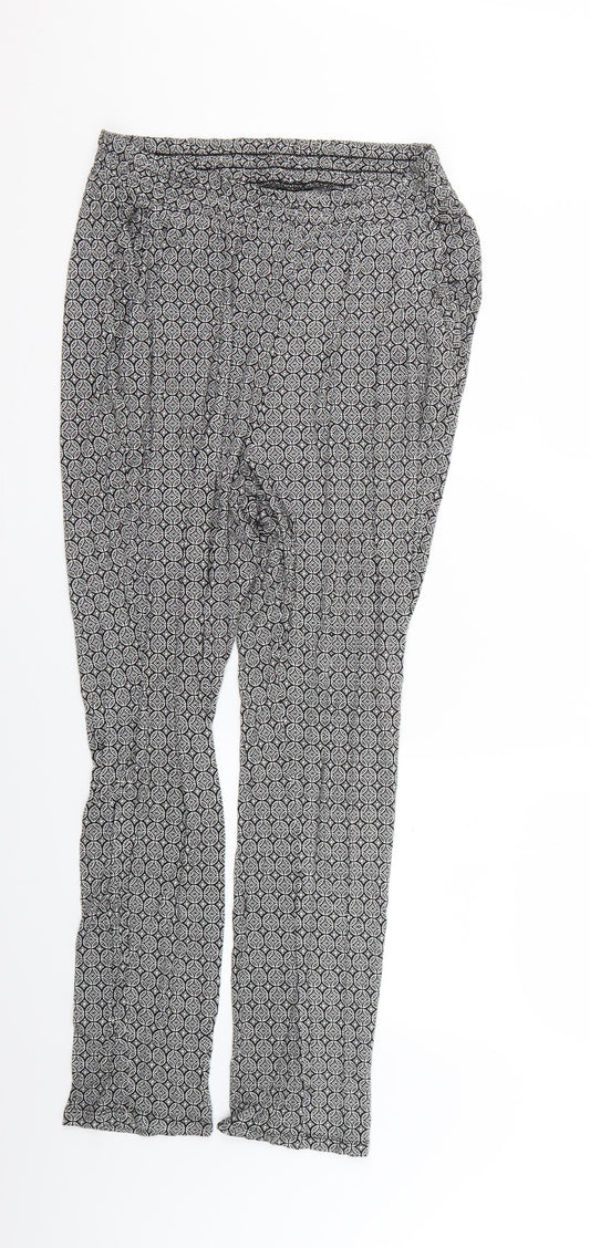 Womens UK Size M H&M Regular Fit  Multicoloured Trousers