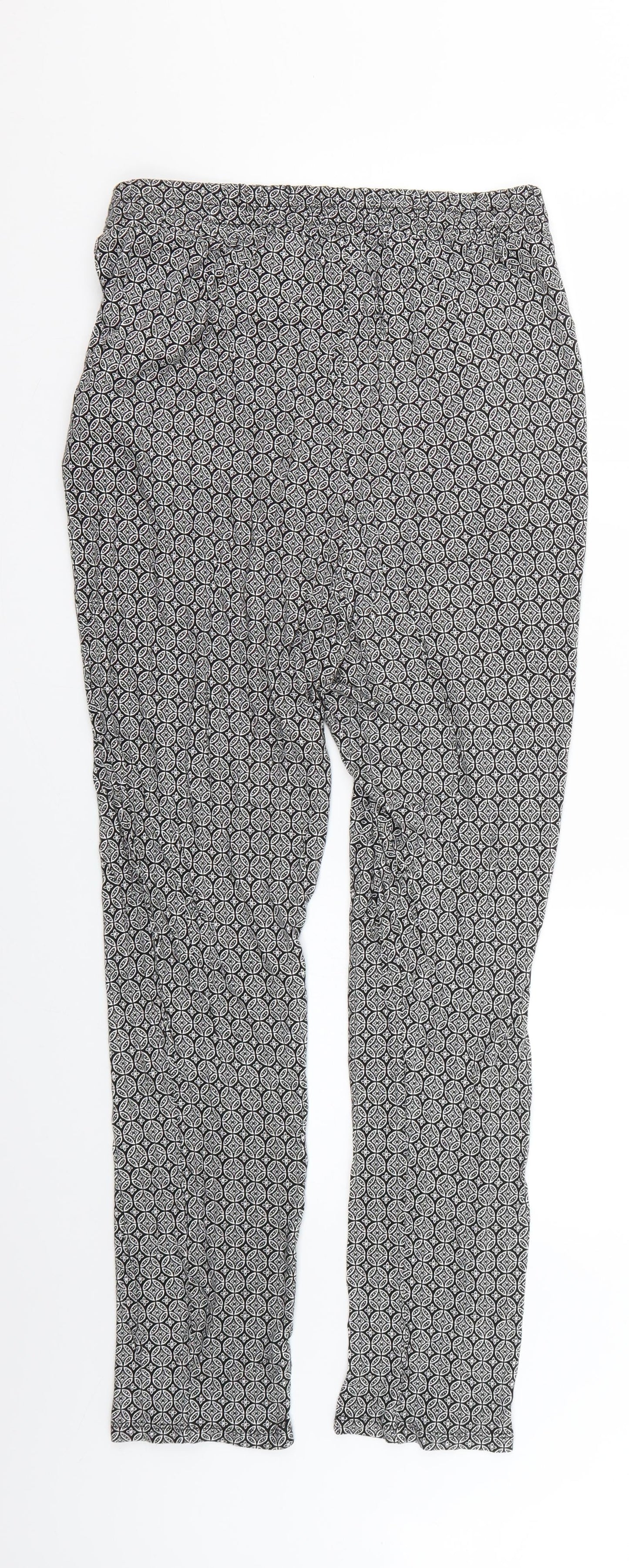 Womens UK Size M H&M Regular Fit  Multicoloured Trousers