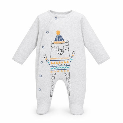 Marks & Spencer Baby Grey Geometric  Babygrow One-Piece Size 0-3 Months