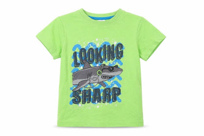Matalan Boys Green Geometric  Basic T-Shirt Size 7 Years